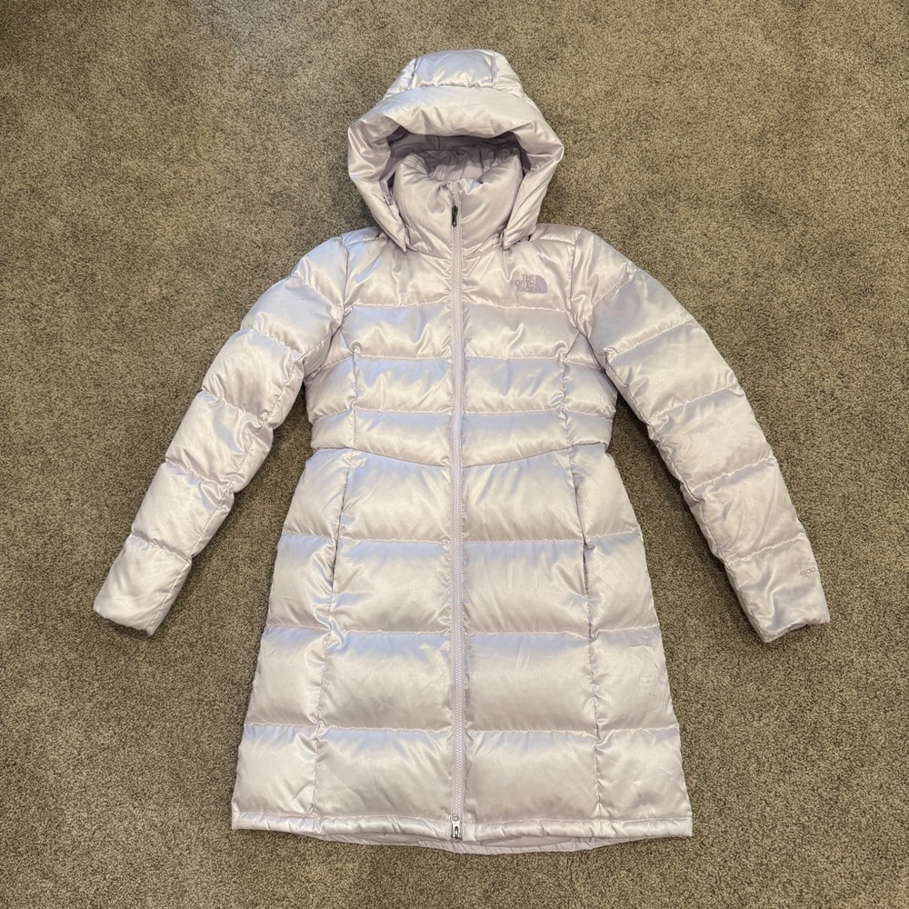 The North Face Metropolis Hooded Parka Lavender Fog / Shine Down Filling Coat M - Picture 4 of 9